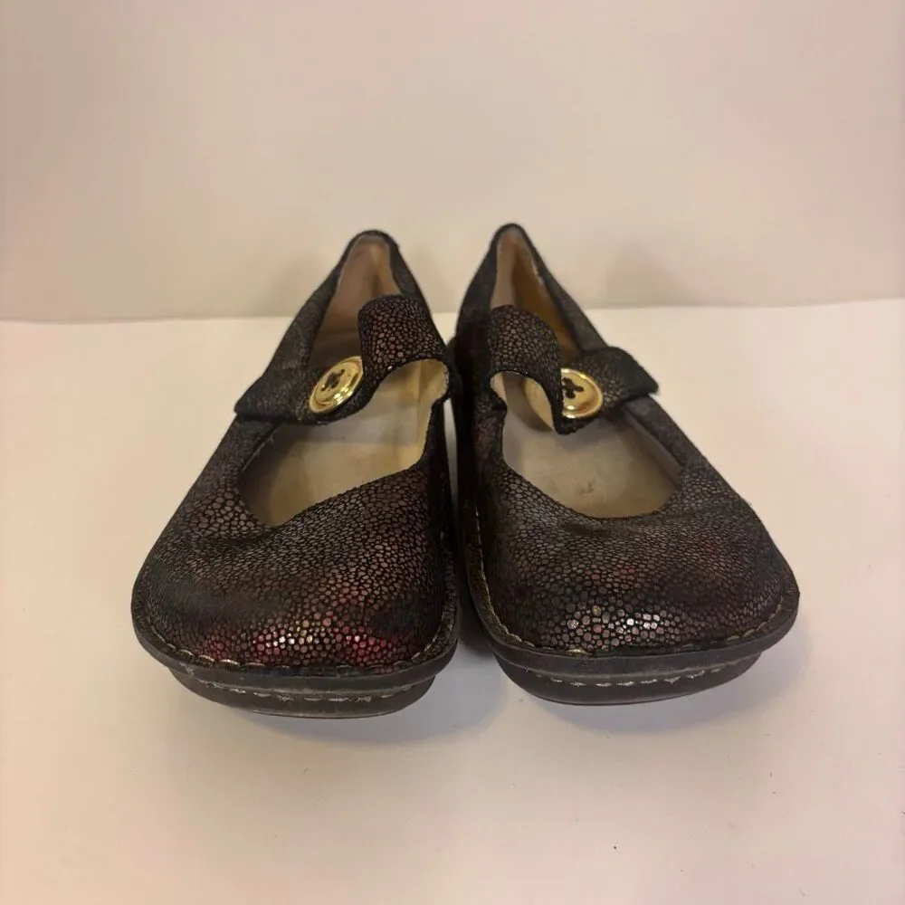 Alegria Red Reflect Leather Mary Jane‎ Comfort Shoes Size 36 = 6